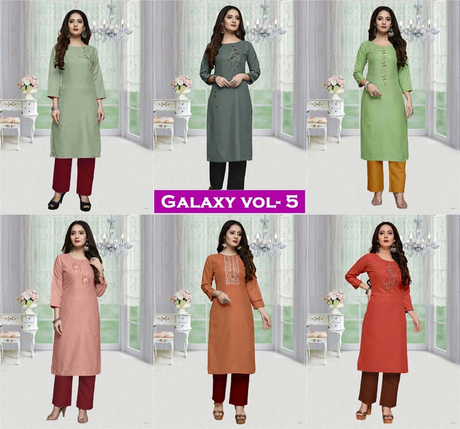 Galaxy Vol-5 Designer Cotton Kurtis Set Galaxy Vol-5 Designer Cotton Kurtis Set